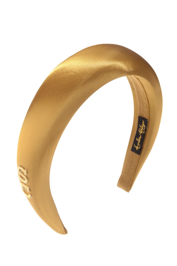 golden satin padded headband