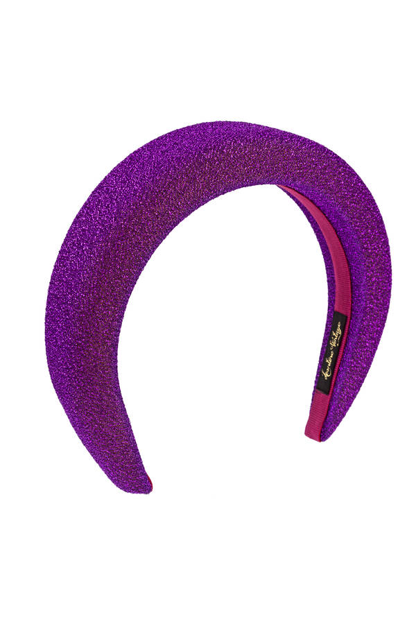 padded lurex violet headband - Leontine Vintage