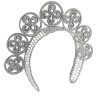 Tiara headband Flowers silver - Leontine Vintage