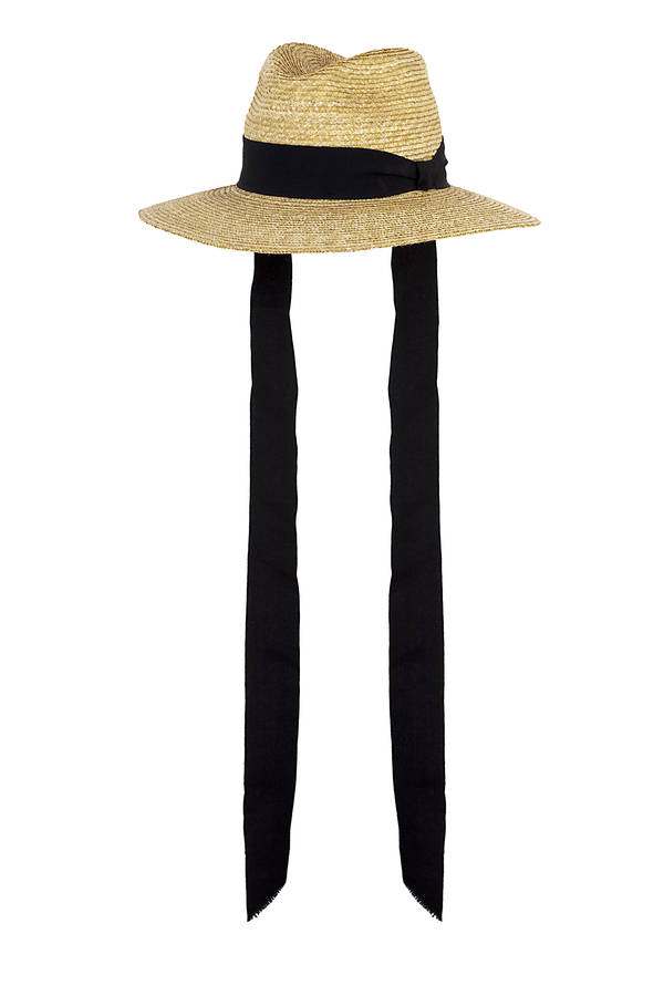 Cruise, florentine straw hat with black grosgrain ribbon