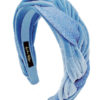 Light blue lurex braided headband