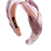 Pink lurex braided headband