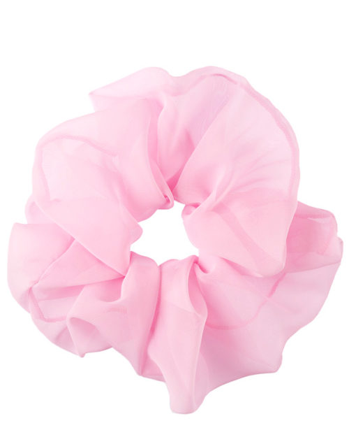 scunchie oversize rosa in chiffon
