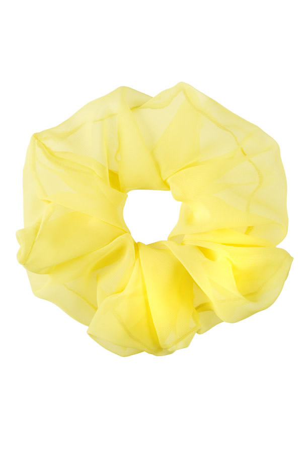 Oversize scrunchie chiffon giallo