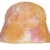 cappello bucket hat con fantasia tiue dye arancio