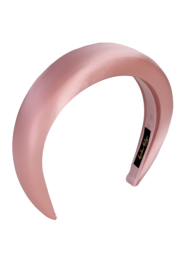 satin rounded pink headband
