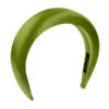 padded headband satin acid green