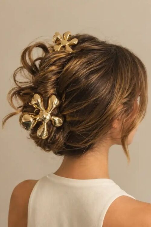 BIG FLOWER CLAW GOLD